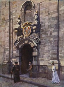 A karmeliták régi templomának bejárata, Brüsszel